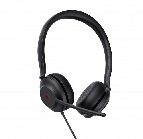 Cintillo USB binaural ,micrófono con cancelación de ruido , esponja de cuero sintético , certificado para Teams