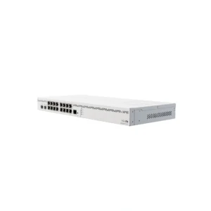 Router CCR2004 rack 1U con 16 puertos Gigabit, 2 SFP+ 10G, CPU ARM 4 núcleos, 4GB RAM, doble fuente y RouterOS L6. Ideal para redes ISP y empresas.