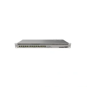 RouterBOARD 1100AHx4 con CPU ARM de 4 núcleos, 13 puertos Gigabit, RouterOS L6 y doble fuente. Router rack 1U para redes empresariales.