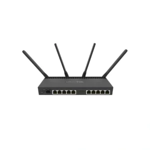 Router RB4011 Wi-Fi con CPU ARM quad-core, 10 Gigabit, SFP+, Wi-Fi dual band y RouterOS L5. Alto rendimiento para oficina y hogar avanzado.
